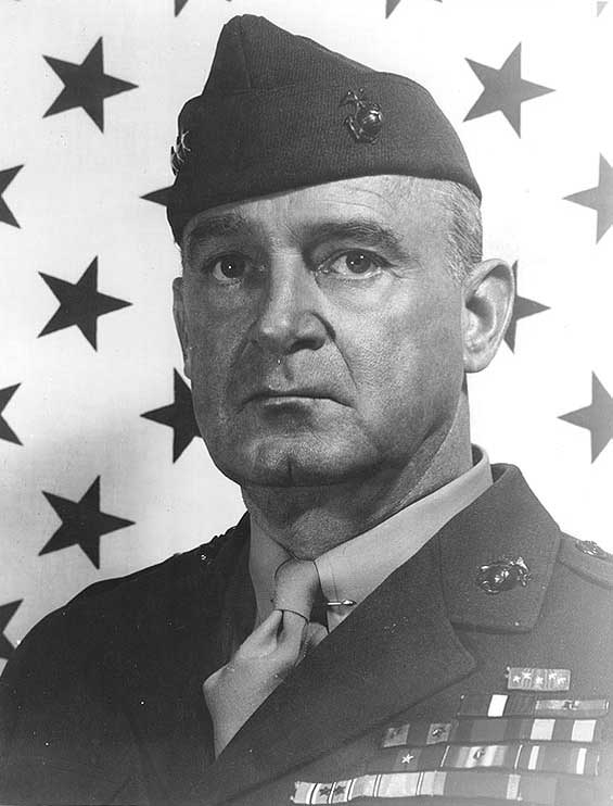 Vandegrift portrait, 12 Feb 1945