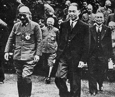 Hideki Tojo and Wang Jingwei, Japan, circa 1940s