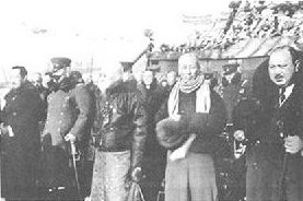 Zheng Xiaoxu with Manchukuo officials, China, circa 1930s