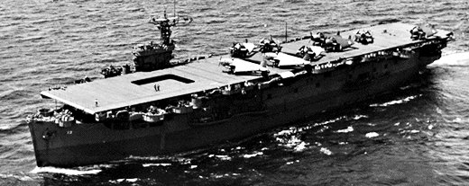 USS Copahee underway, 1940s