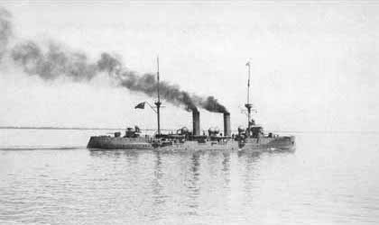 A Hairong-class protected cruiser, China, circa 1930s