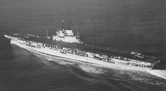 Illustrious underway, circa 1940s