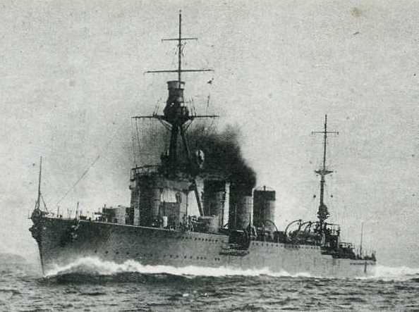 Light cruiser Yura as seen on a post card, circa 1930s