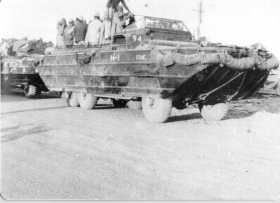 US Marine Corps DUKWs on Saipan, Mariana Islands, 1944