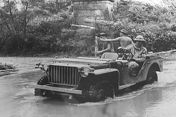 Bantam BRC 40 Light Reconnaissance Vehicle fording a river, date unknown