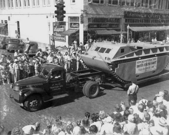 LVT-1 parading in Lakeland, Florida, United States, 1941