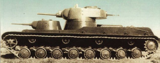 Side view of the SMK prototype heavy tank, Dec 1939