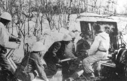 Norwegian Ehrhardt 7.5 cm field gun near Narvik, Norway, May 1940